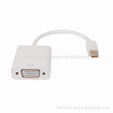 Mini DisplayPort to VGA Adapter, 1,920 x 1,200 pixels Resolution